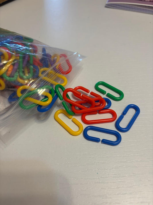 Gancetti colorati in plastica per amache e cuccette - 4 pezzi